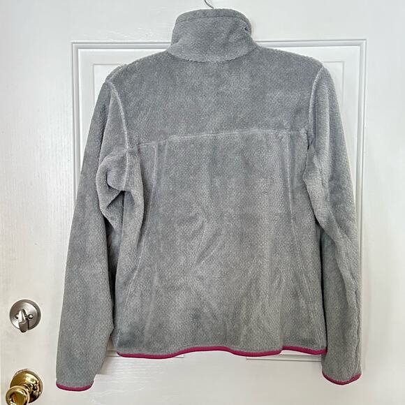 Patagonia Pullover Sweatshirt Snap-T Synchilla Gray Pink Fleece Size Small - Picture 5 of 5